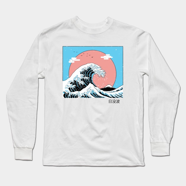 Sunset Wave Long Sleeve T-Shirt by Vincent Trinidad Art